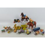 Modern Toys - Haji - Marx - 15 x vintage and modern tinplate clockwork and battery animals