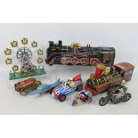 Schylling - Modern Toys - A collection of vintage and modern tinplate toys including Schylling Jet