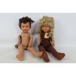 Frank Popper - Two unboxed dolls by Frank Popper, both marked FP24 to rear of head,