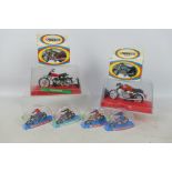 Nacoral - Polistil - A boxed collection of eight diecast motorcycles in various scale.