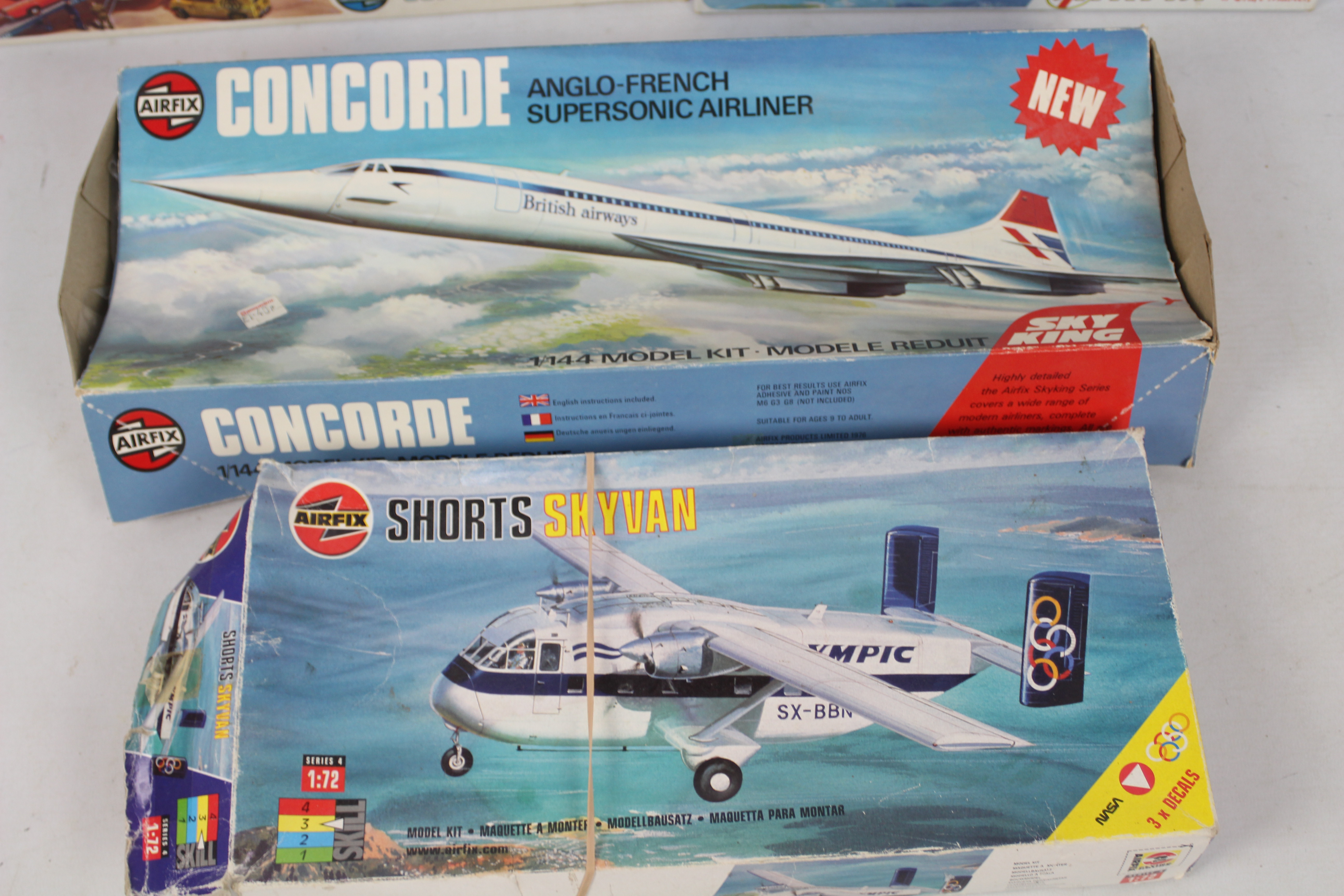Airfix - Six boxed plastic civilian aircraft model kits in 1:72 and 1:144 scales. - Image 2 of 5