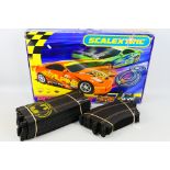 Scalextric - A boxed Powerslide set with 2 x Nissan 350Z cars # C1156 with some extra track and a