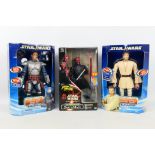 Hasbro - Star Wars - 3 x boxed electronic figures, talking Darth Maul,