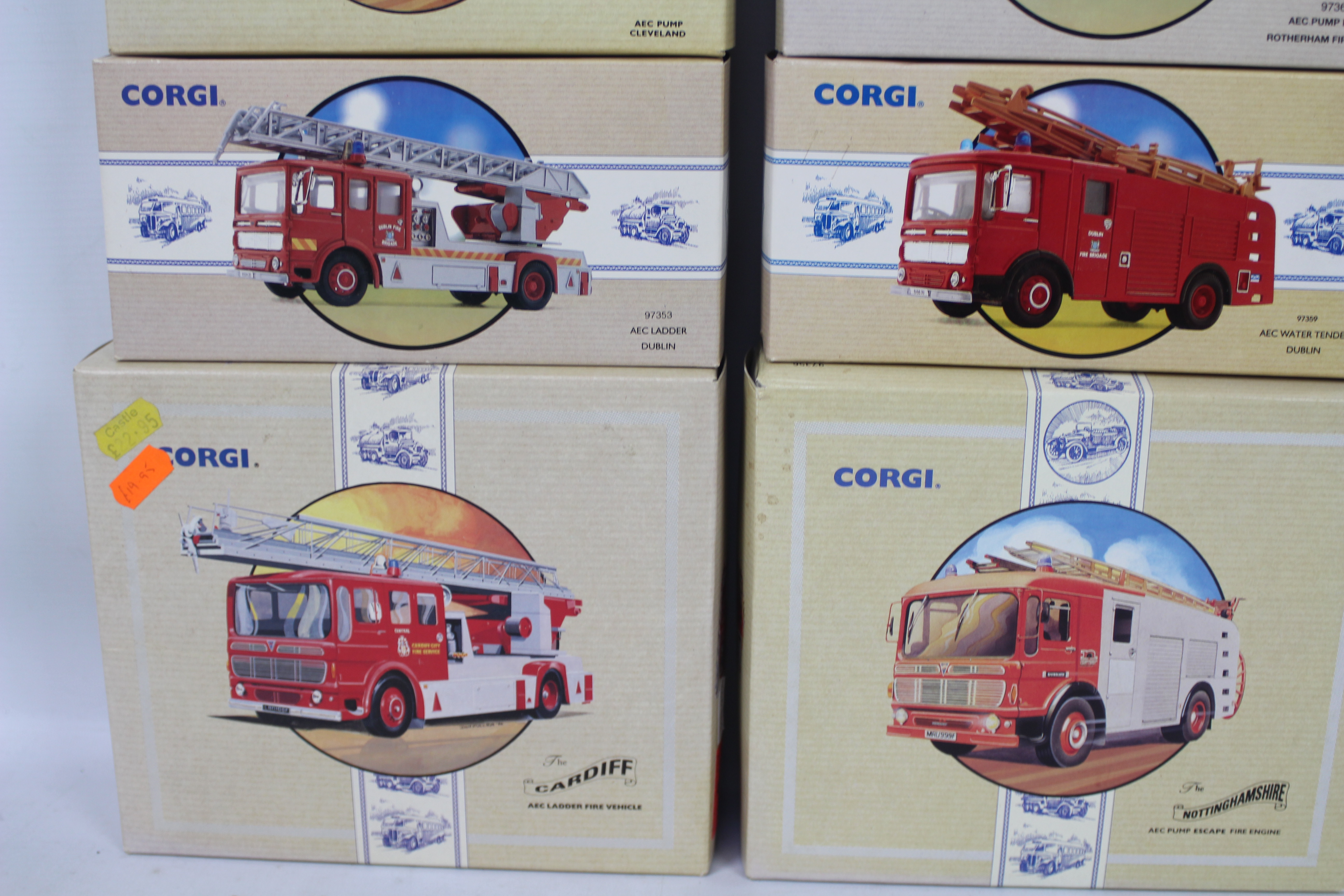 Corgi Classics - Seven boxed diecast predominately UK Fire Appliances from Corgi. - Bild 2 aus 4
