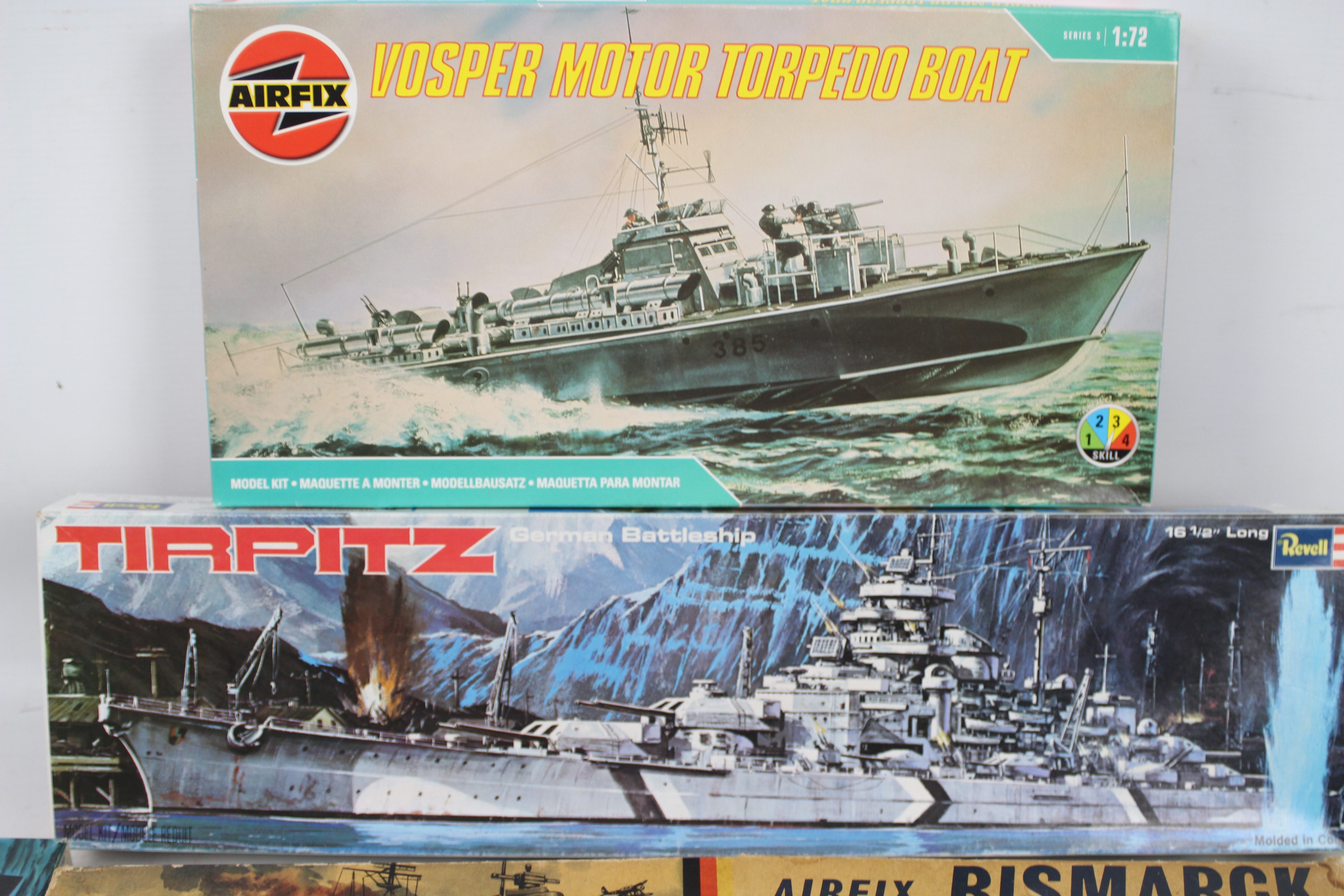 Airfix - Revell - A fleet of seven boxed plastic ship and boat model kits in a variety of scales. - Image 3 of 6