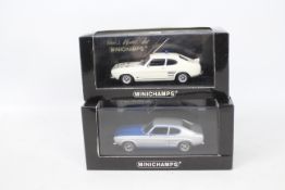 Minichamps - Two boxed Limited Edition 1:43 scale Minichamps Ford Capris.