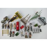 Britains - JoHillco -- Charbens - Other - A collection of unboxed farm figures and farm implements.