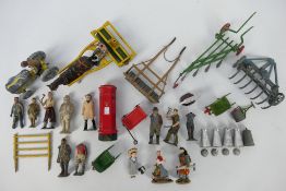 Britains - JoHillco -- Charbens - Other - A collection of unboxed farm figures and farm implements.