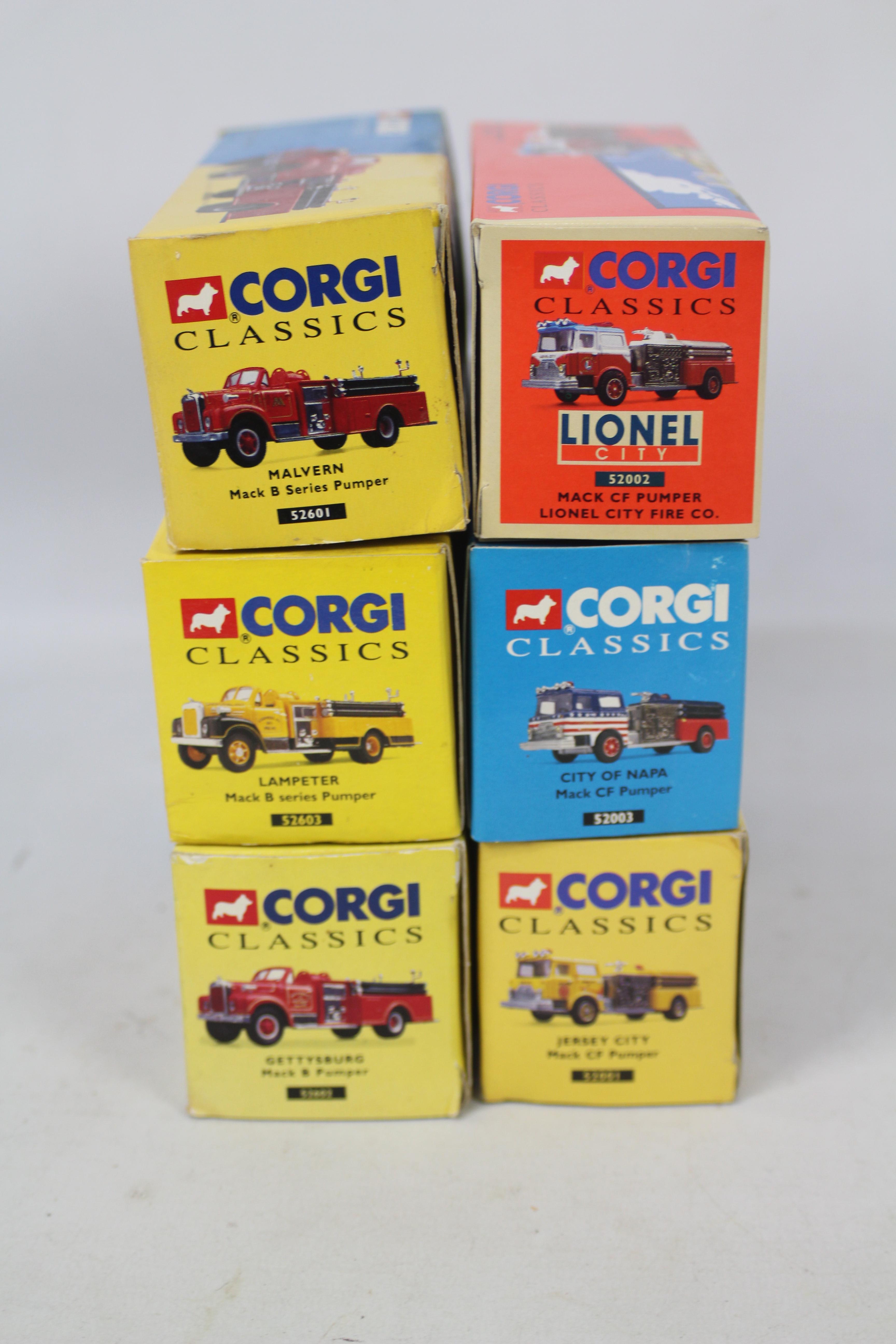 Corgi Classics - Six boxed predominately Limited Edition diecast US Fire Appliances from Corgi. - Image 4 of 6