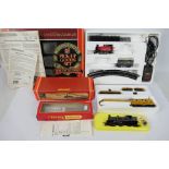 Hornby - An incomplete OO gauge train set, boxed locomotive and boxed item of rolling stock.