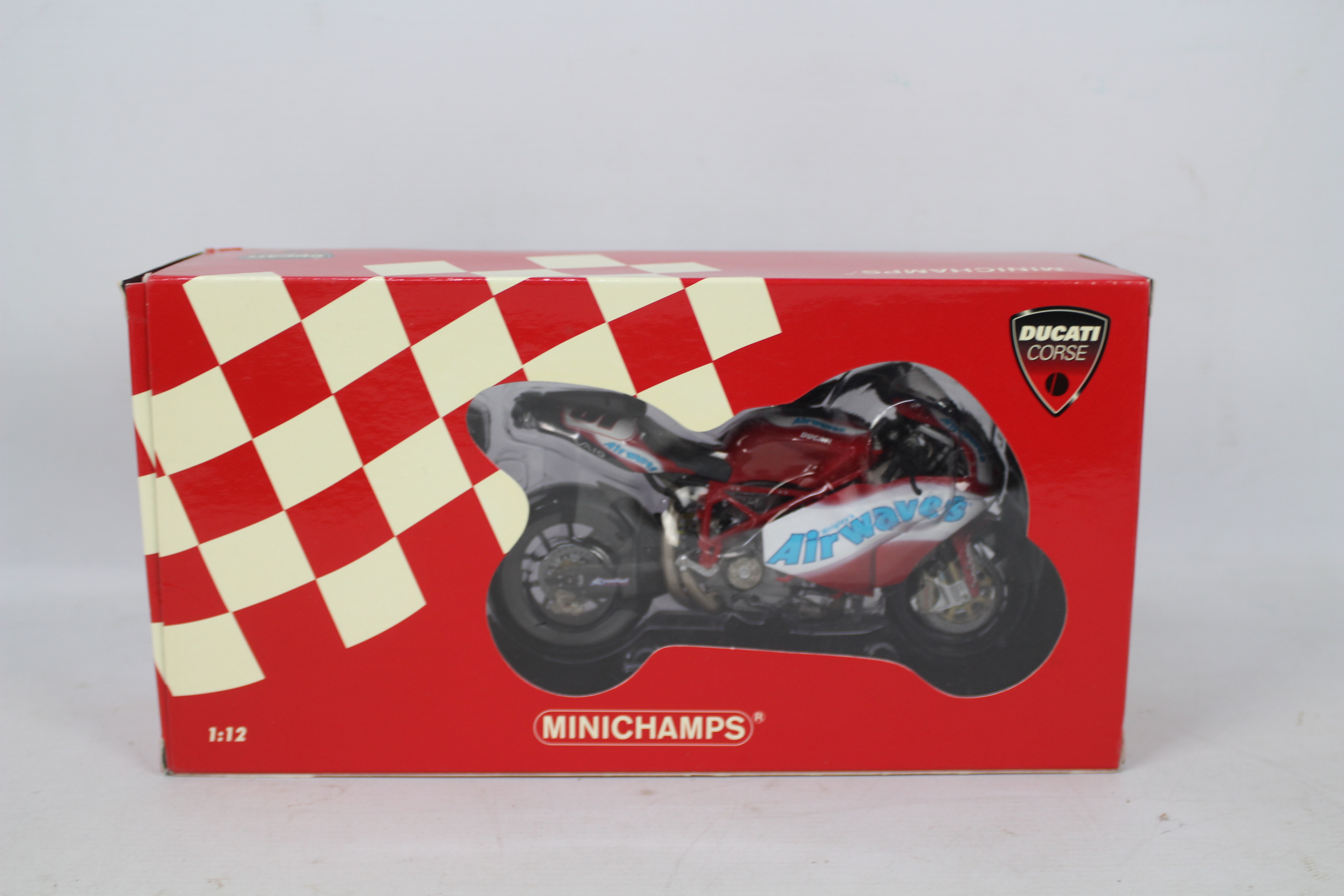 Minichamps - A boxed Minichamps #1220522291 Ducati 999F04 'Leon Haslam' Team Airwaves BSB 2005