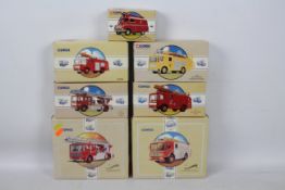 Corgi Classics - Seven boxed diecast predominately UK Fire Appliances from Corgi.