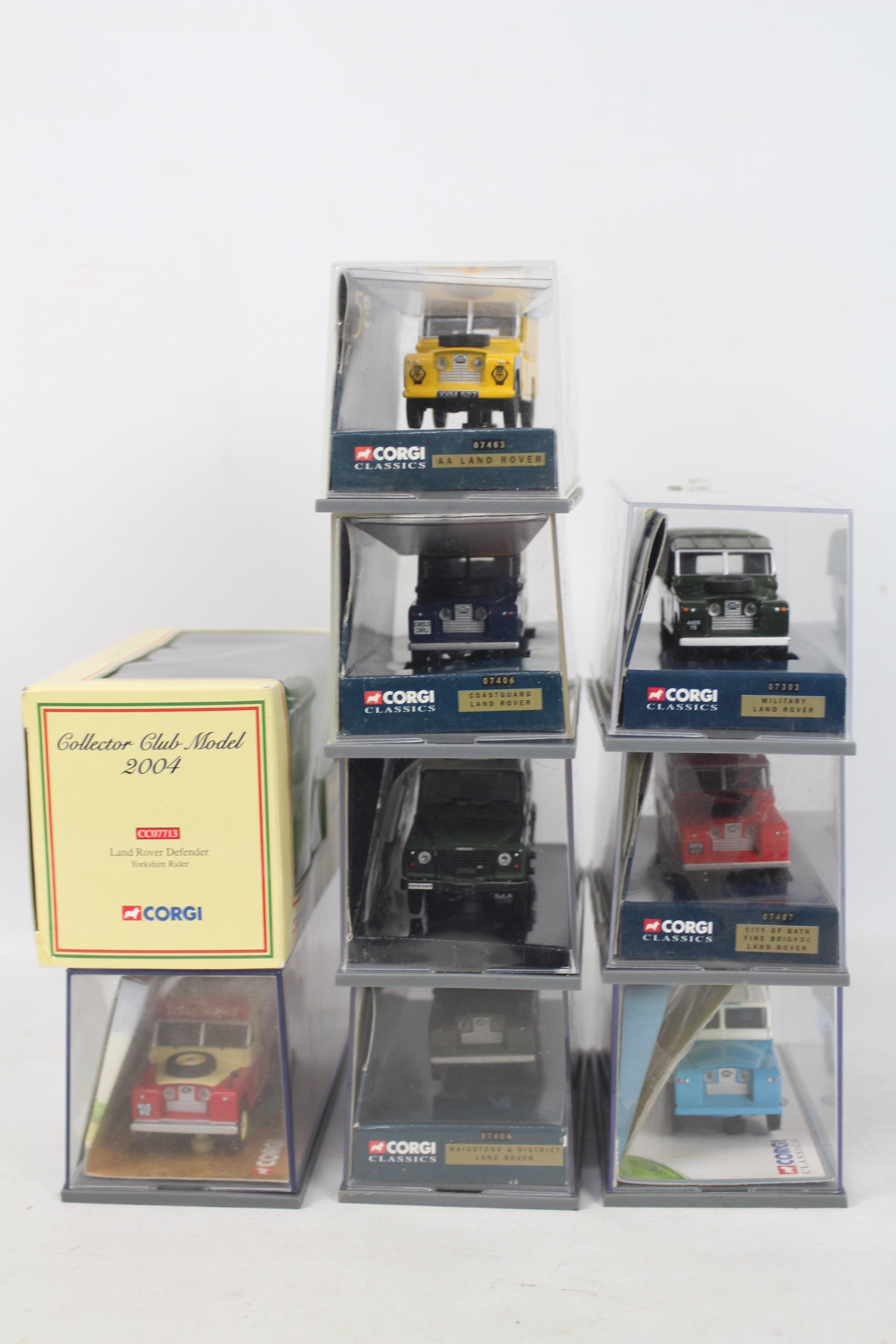 Corgi Classics - A troop of nine boxed diecast model Land Rovers from various Corgi ranges. - Bild 5 aus 5