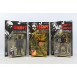 McFarlane Toys - Movie Maniacs - 3 x unopened carded figures with replica movie posters, Shaft,