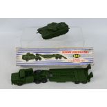 Dinky - A boxed Mighty Antar Tank Transporter # 660 and an unboxed Centurion Tank # 651.