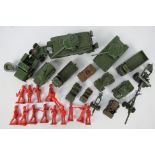 Dinky Toys - Benbros - Matchbox - A battalion of unboxed military predominately Dinky Toys.