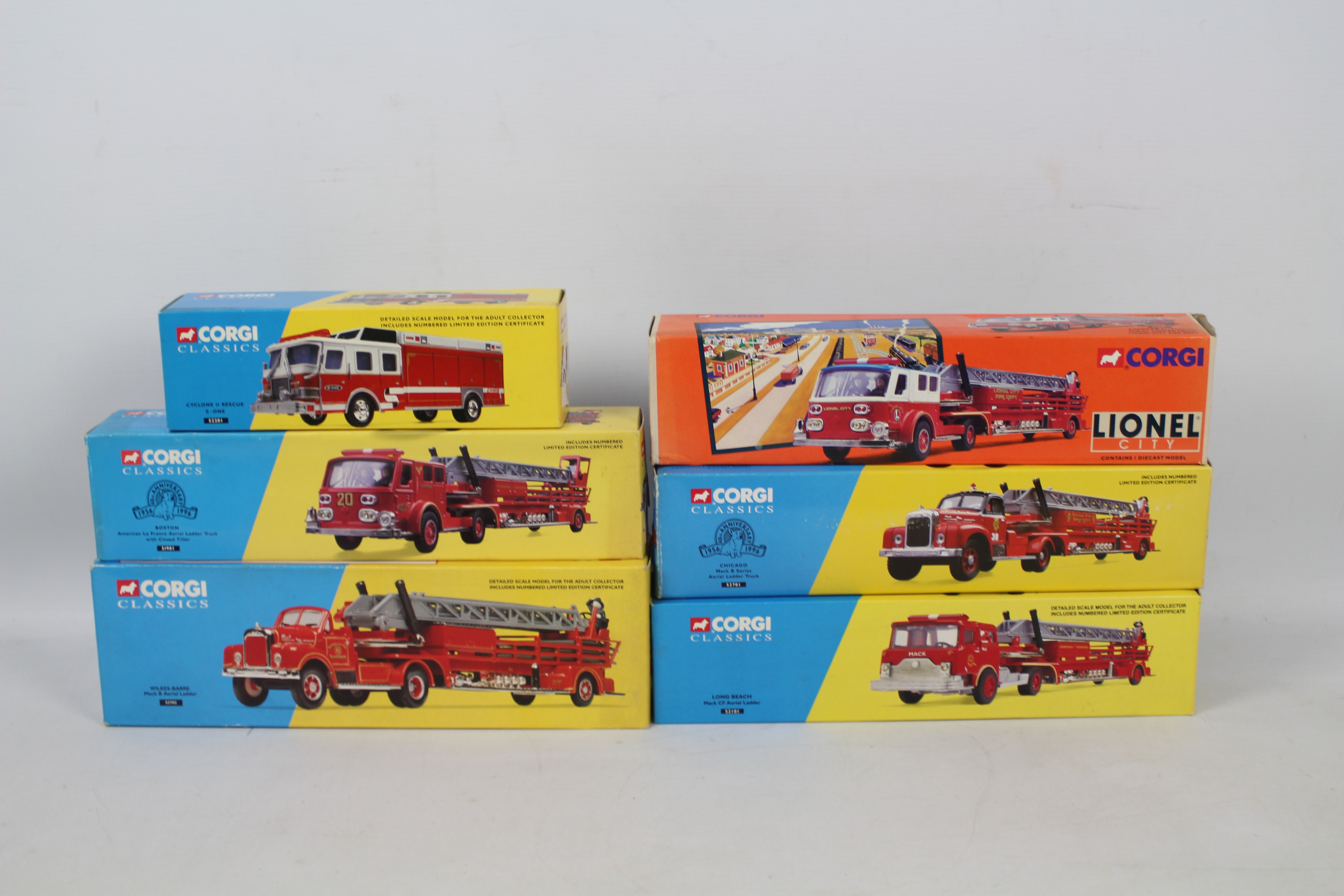 Corgi Classics - Six boxed predominately Limited Edition diecast US Fire Appliances from Corgi.