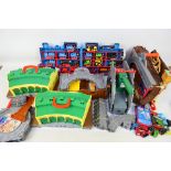 Thomas The Tank - A quantity of Thomas Take And Play items including 2 x engine sheds,