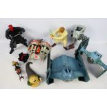 Applause - Star Wars - A collection including Hasbro Tie Fighter, Speeder Bike with Princess Leia,
