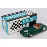 Scalextric - A boxed Lister Jaguar racing car in green # MM/C.56.