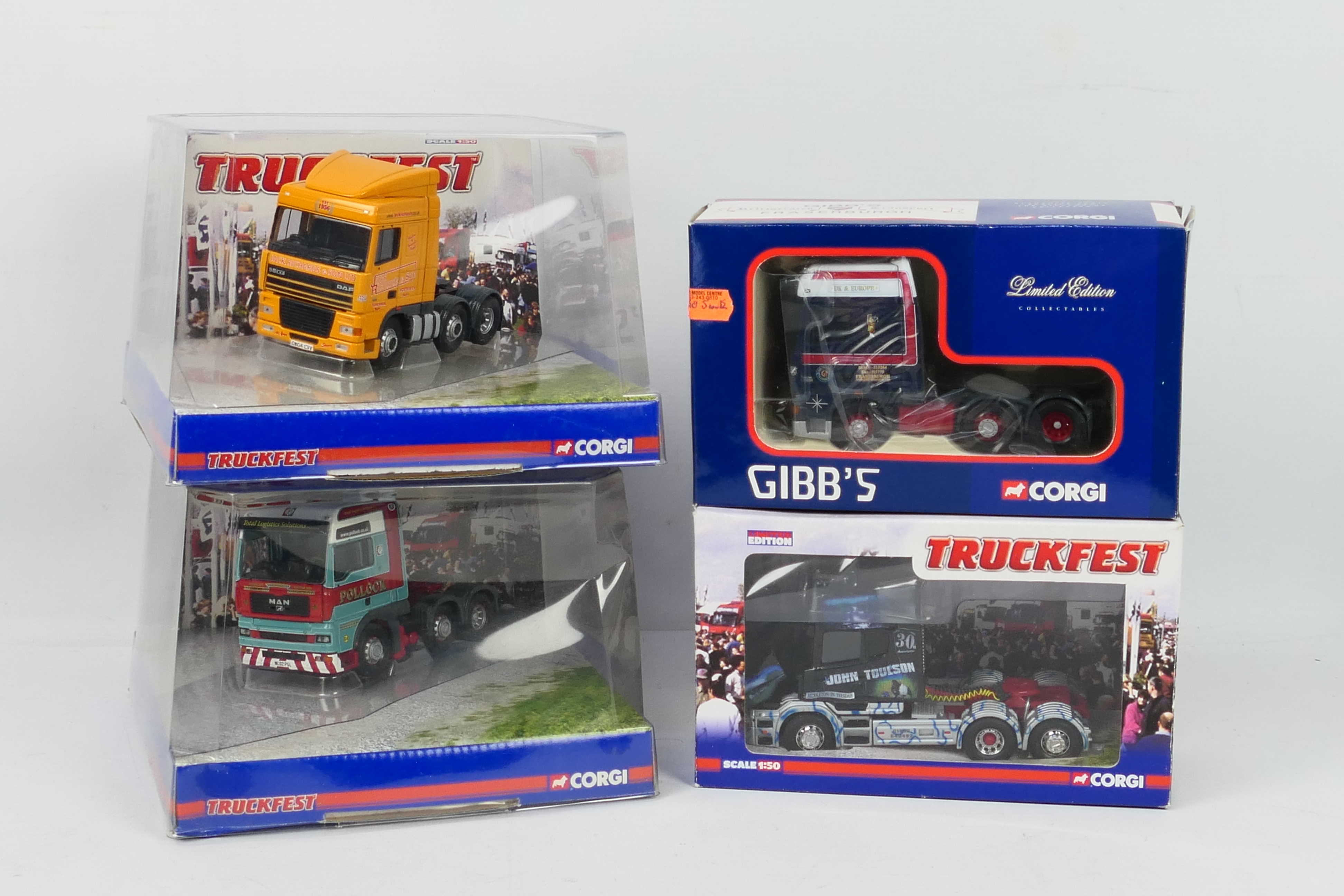 Corgi - Four boxed 1:50 scale Limited Edition diecast model tractor units from Corgi.