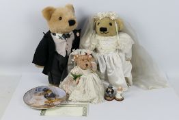 Franklin mint wedding bears - A selection of Franklin Mint themed Items to include a bride and