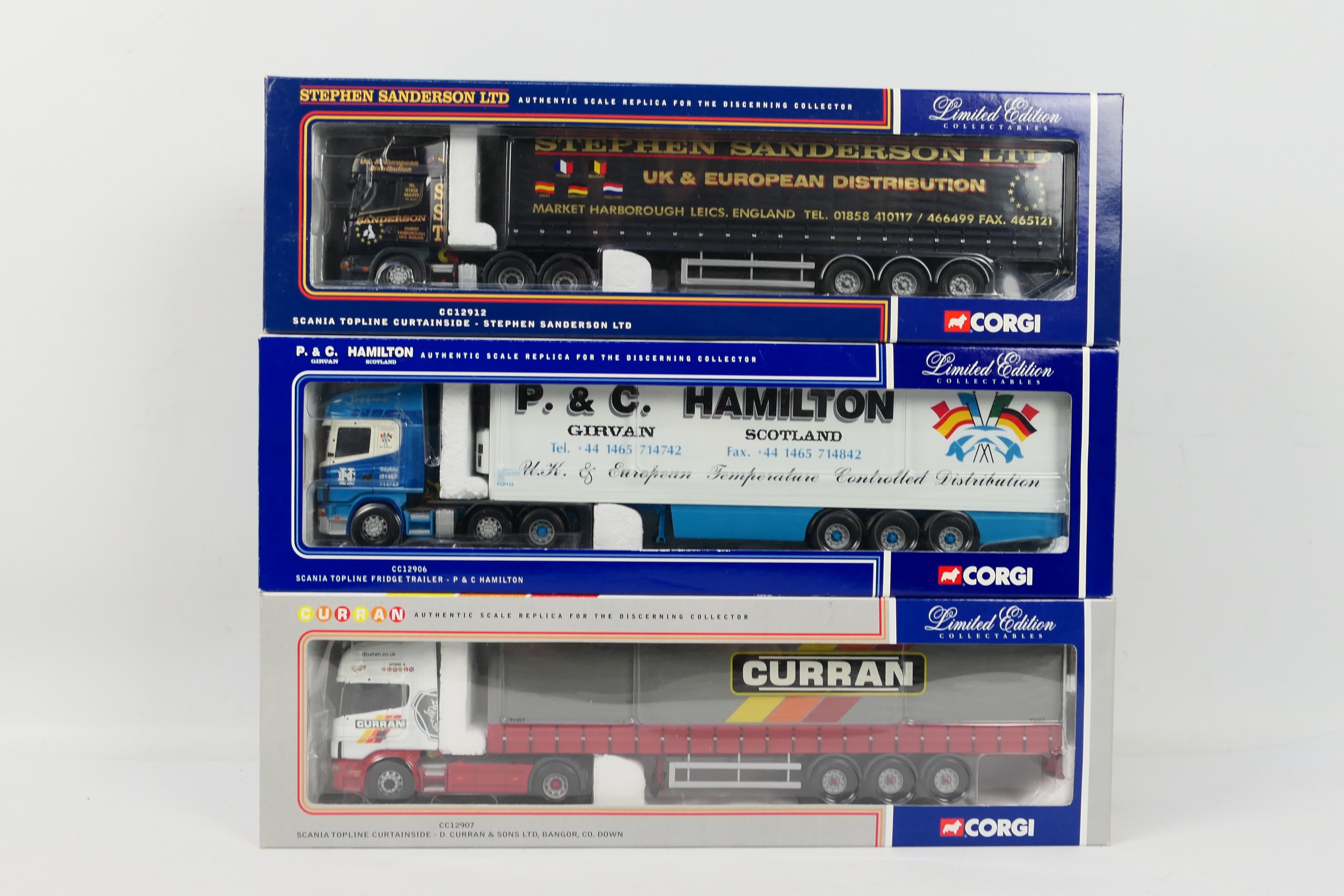 Corgi - A trio of boxed 1:50 scale Limited Edition diecast trucks from Corgi.