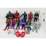 Hasbro - Kenner - Marvel - A group of 12 x large action figures including Batman, Deadpool,