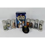 Star Wars - 7 x Star Wars character watches in special tins, Darth Vader, Princess Leia, Yoda,