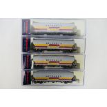 Electrotren - Four boxed HO gauge Electrotren #8010K Covered Hopper wagons in 'Metransa' livery.