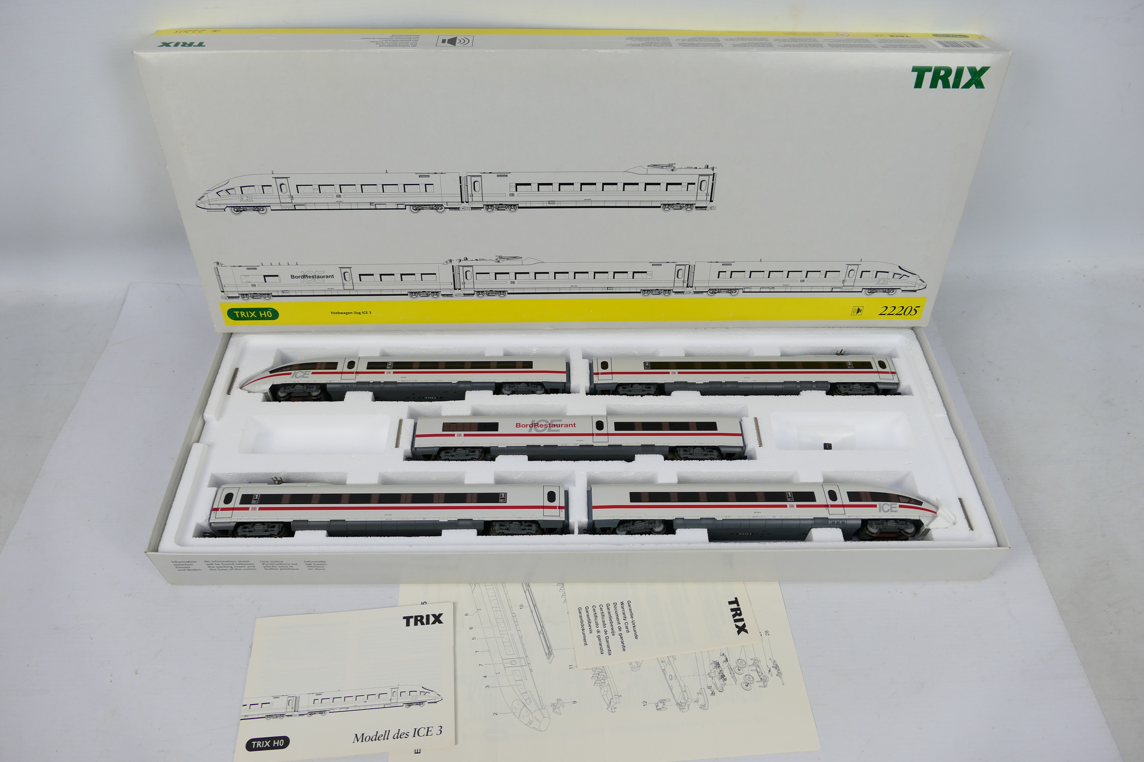 Trix - A boxed HO gauge Trix #22205 ICE 3 Powered Railcar Train set.