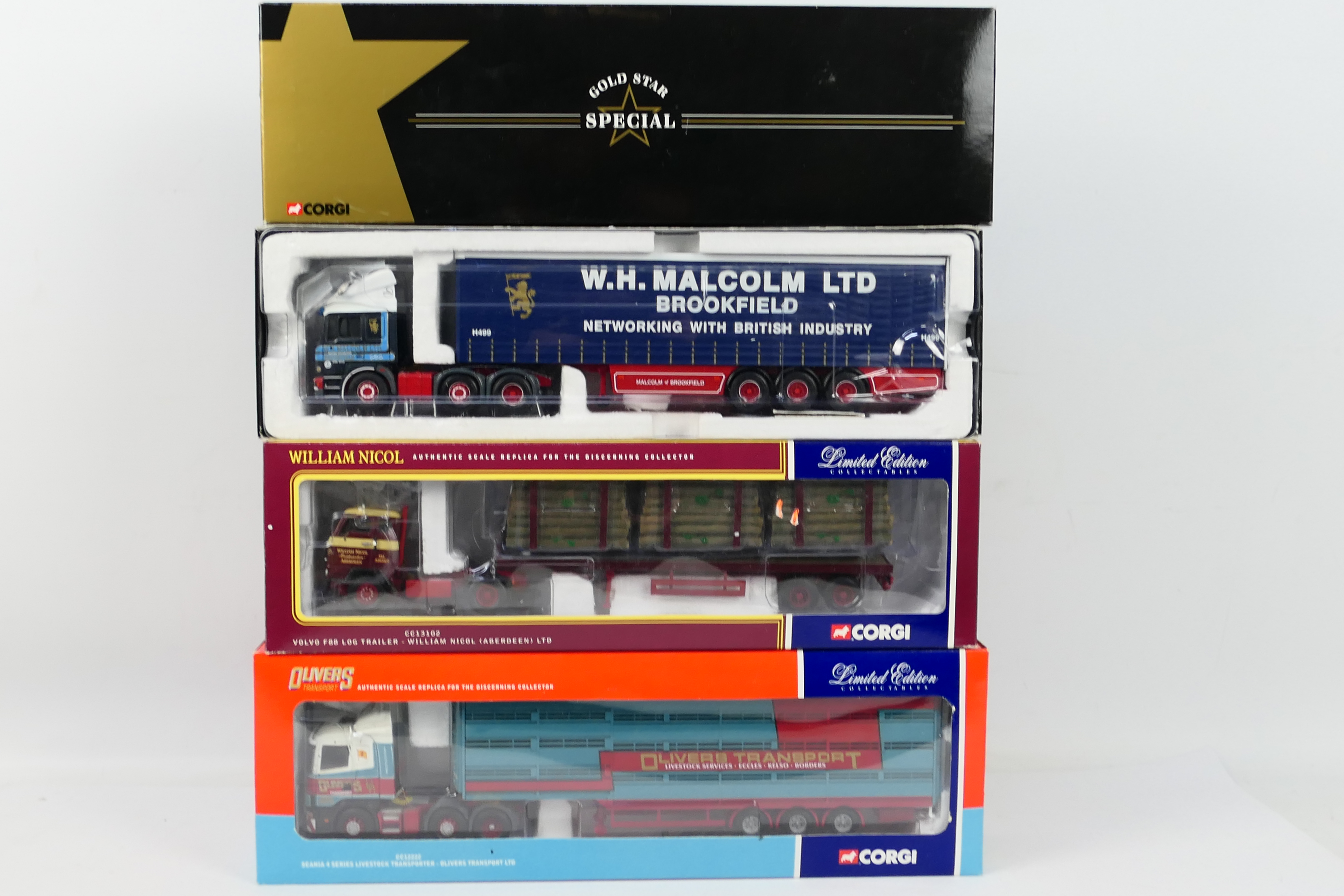 Corgi - Three boxed 1:50 scale Limited Edition diecast trucks from Corgi.