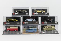 Corgi Classics - A boxed collection of eight Corgi Classics diecast 1:43 scale model vehicles.