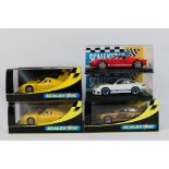 Scalextric - 5 x boxed slot cars, 2 x Porsche GT1 2002 Collectors Club editions # C2449,