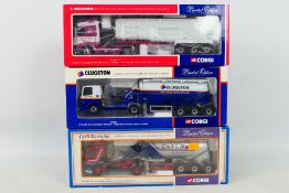 Corgi - A boxed trio of 1:50 scale Limited Edition diecast tanker trucks from Corgi.