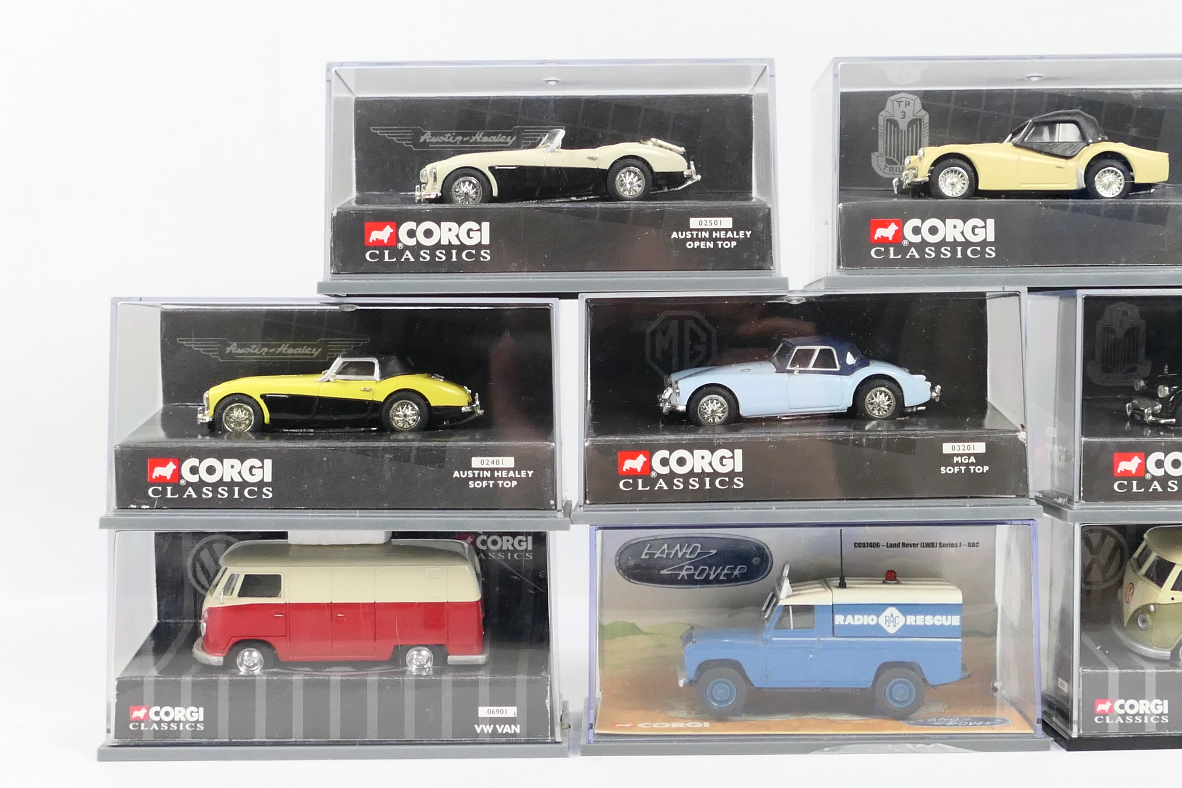 Corgi Classics - A boxed collection of eight Corgi Classics diecast 1:43 scale model vehicles. - Image 2 of 3