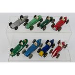 Dinky Toys - Crescent - Eight unboxed diecast model racing cars.