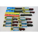 Piko - A boxed group of 12 items of HO gauge passenger and freight rolling stock.