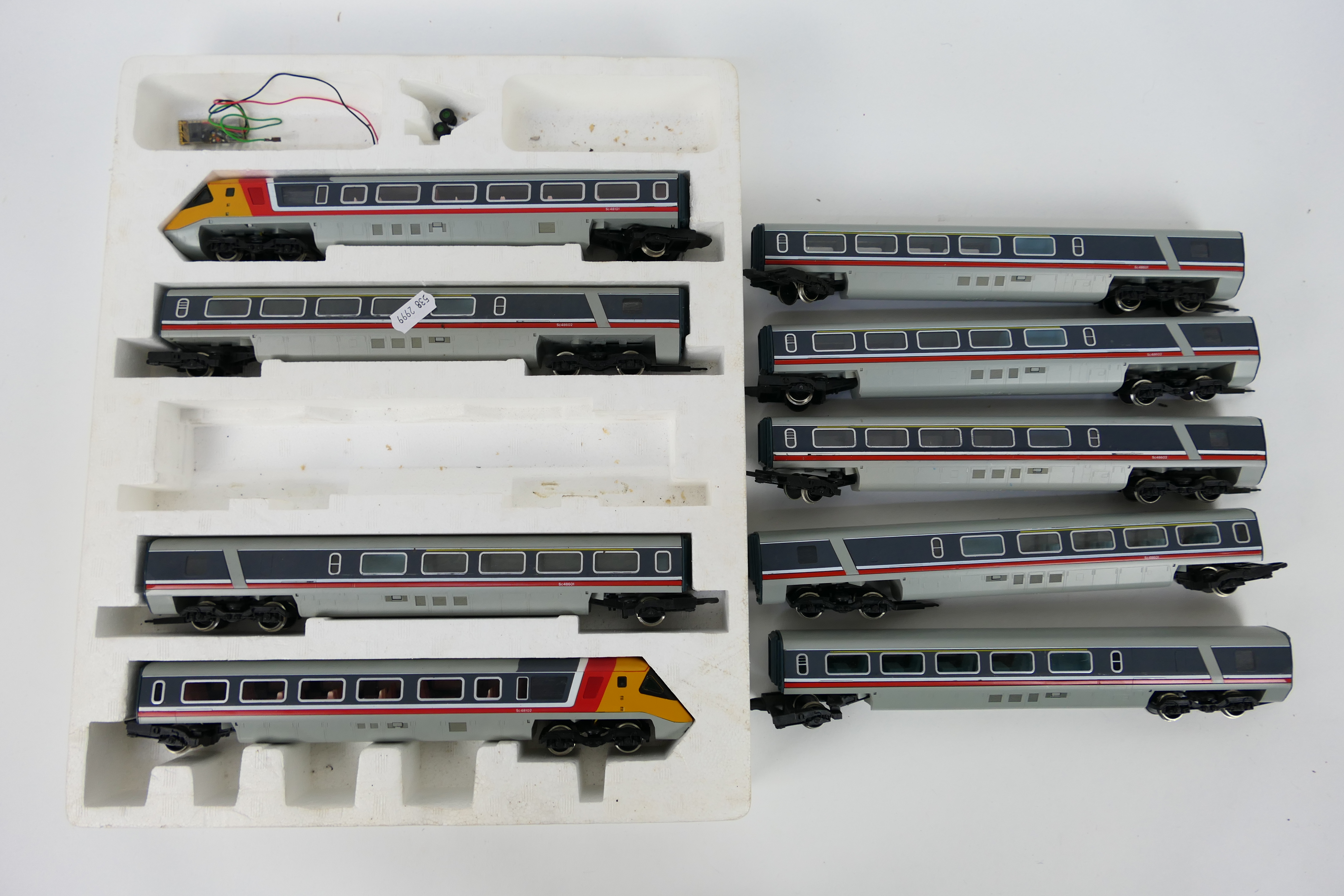 Hornby - A part boxed Hornby OO gauge Class 370 Advanced Passenger Train Pack with five loose APT