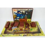 Timpo - A boxed circa 1970 Timpo Wild West Fort # 259 with jail building and livery stable,