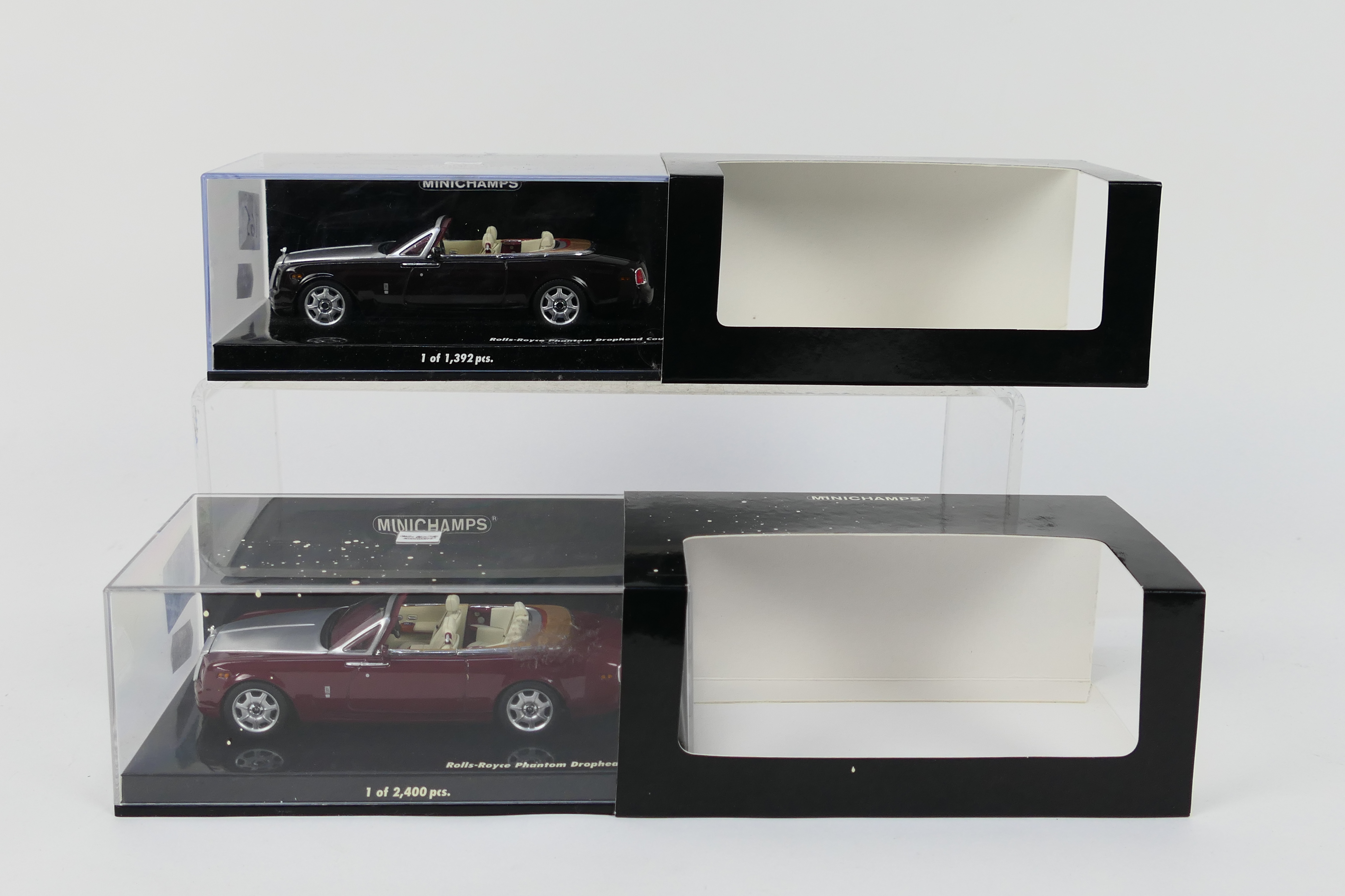 Minichamps - 2 x boxed 1:43 scale Rolls-Royce die-cast model vehicles - Lot includes a #436 134731