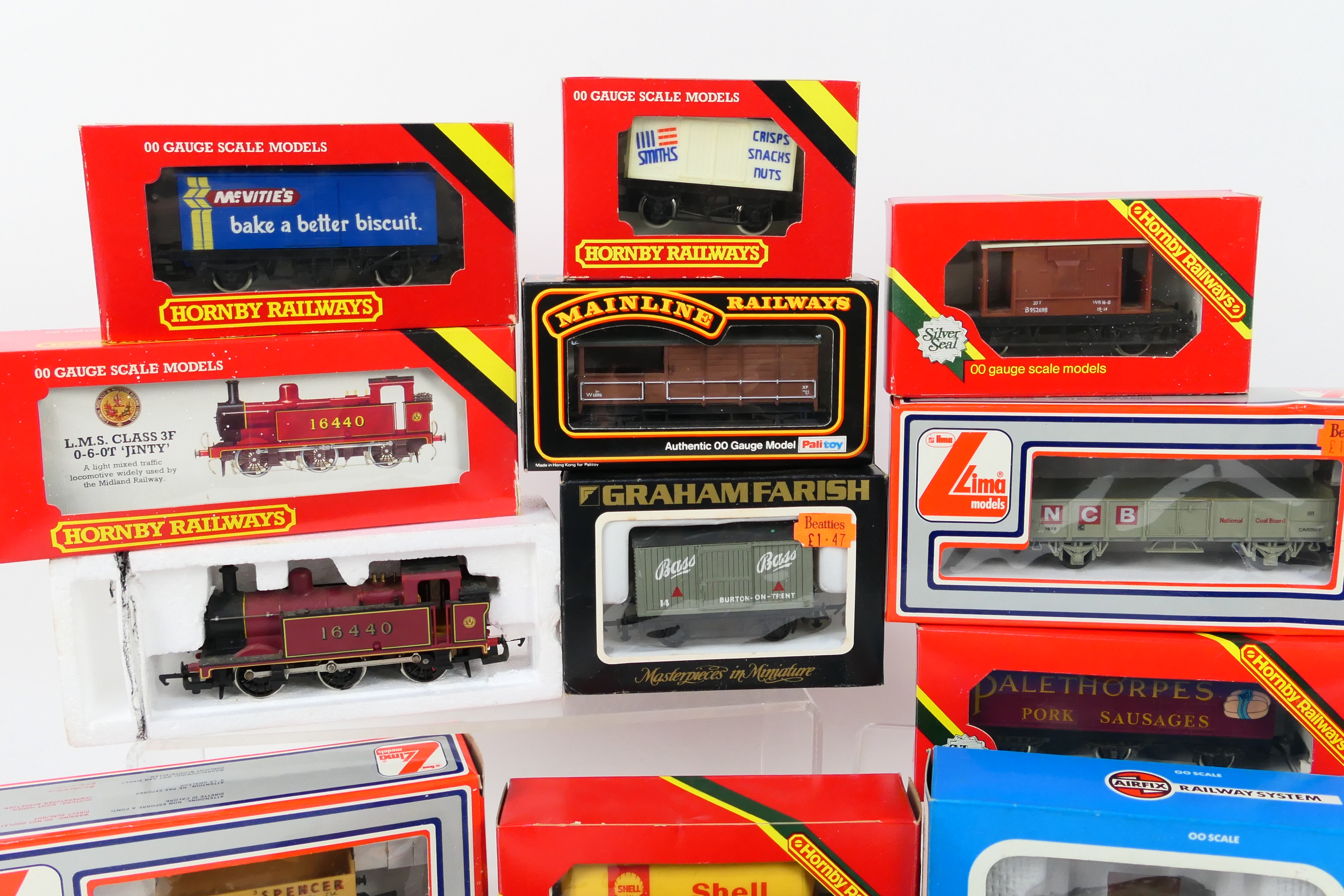 Hornby - Lima - Graham Farish - Airfix - A boxed OO gauge steam locomotive and 11 x boxed wagons - Image 2 of 4