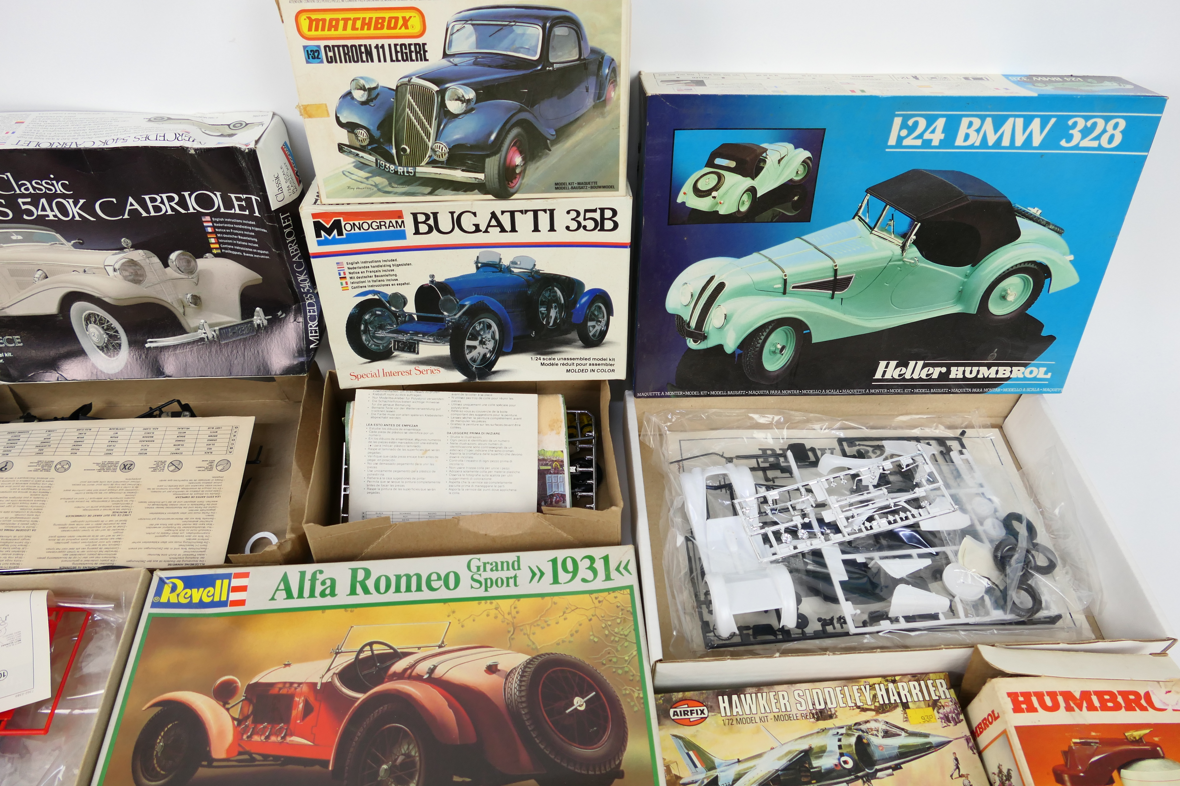 Airfix - Revell - Monogram - Heller - Humbrol - Seven vintage plastic model kits in various scales - Image 2 of 4