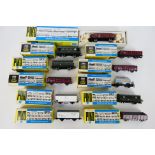 Piko - A boxed group of 11 items of HO gauge passenger and freight rolling stock.