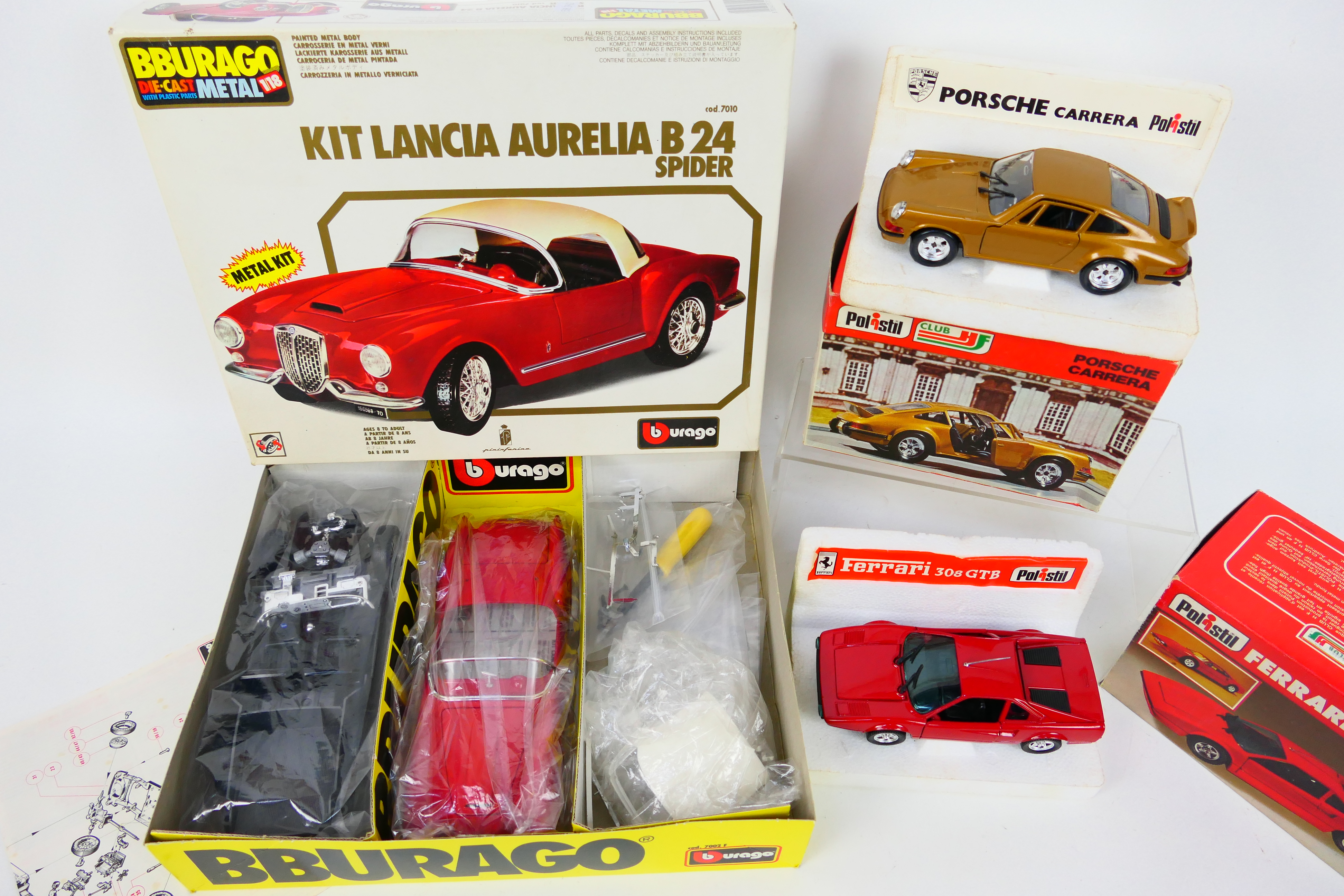 Polistil - Bburago - 3 x boxed models, Ferrari 308 GTB in 1:25 scale # S61, - Image 2 of 4