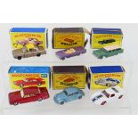 Matchbox - 6 x boxed models including Ford GT in white with red hubs # 41,