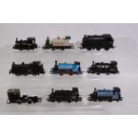 Hornby - 8 x unboxed OO gauge locomotives for spares or restoration including a BR 0-4-0 number