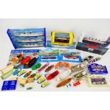 Minic - Ertl - Gilbow - Lledo - Harbour Hamlet - Four Minic 1:200 scale 'Famous Liners' with a
