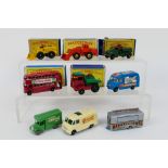 Matchbox - 5 x boxed and 4 x unboxed models including Aveling Barford Tractor Shovel # 43,