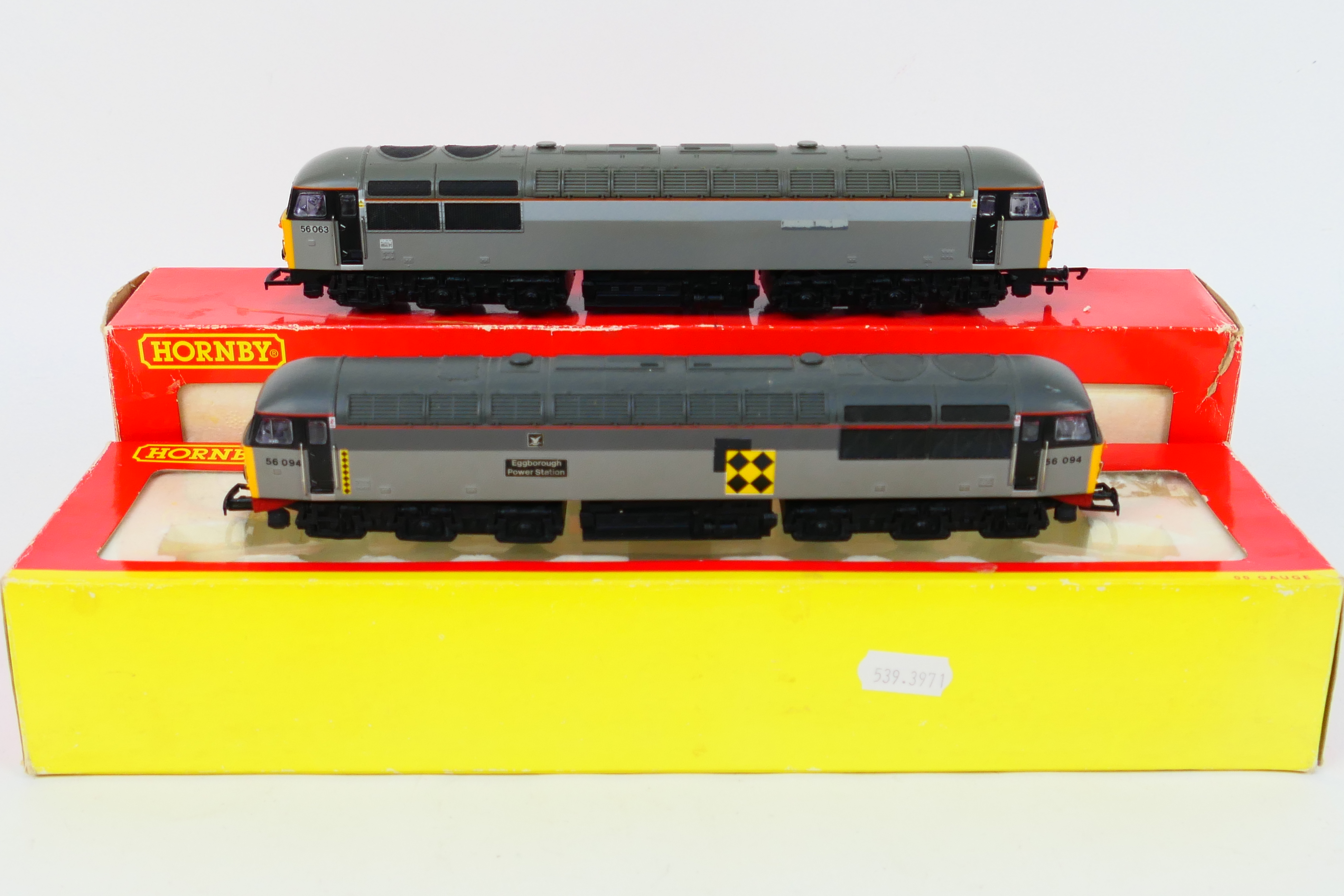 Hornby - 2 x boxed OO gauge Class 56 locomotives,